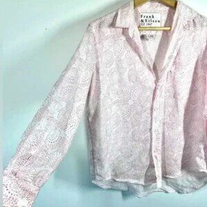 Frank & Eileen "Barry" 100% Linen Shirt in Pink Floral